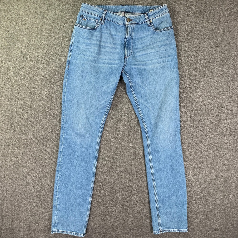 Candiani Jeans Men 33x33 Light Blue Made In Italy Luxury Pant Stretch Denim